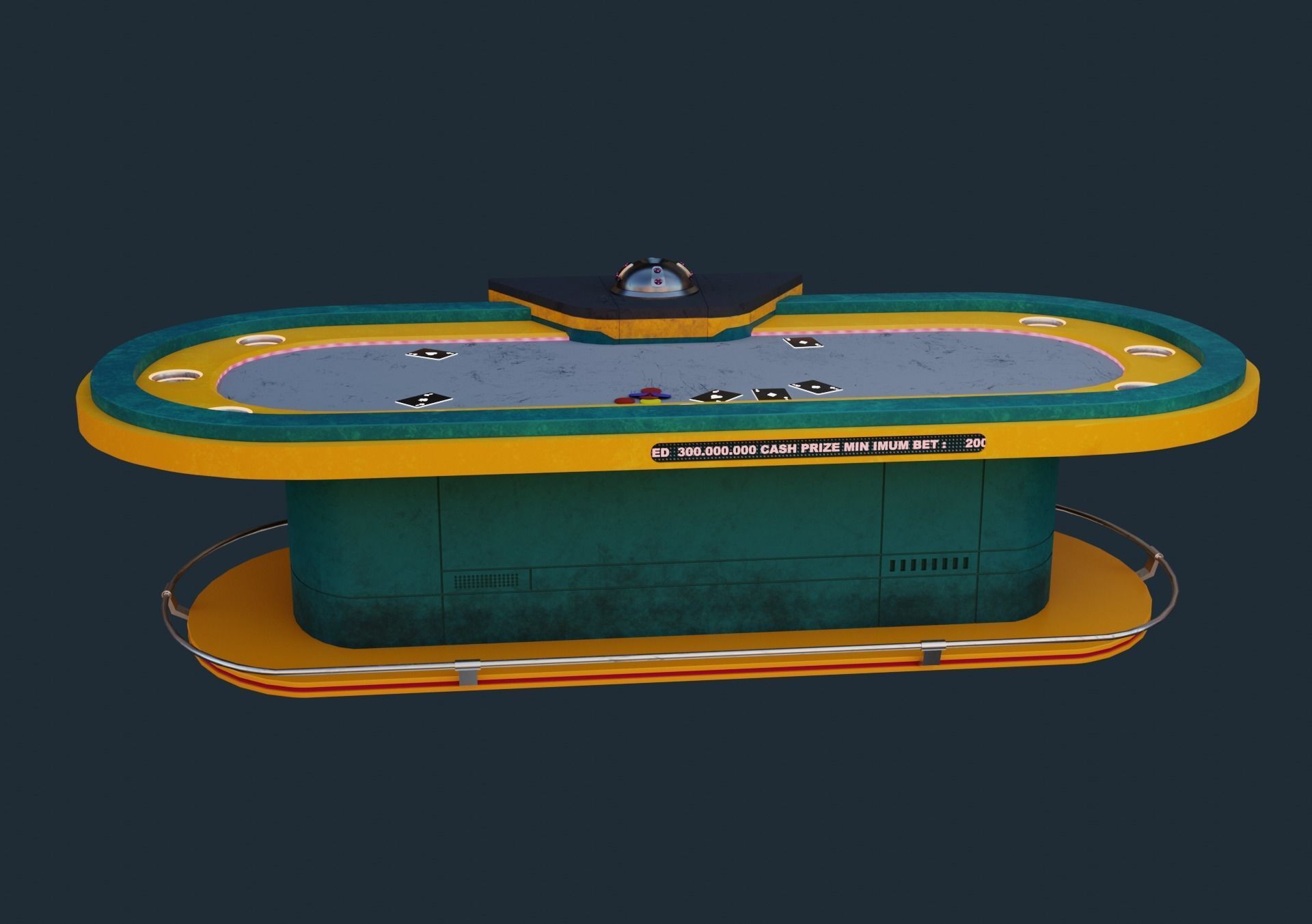 cyberpunk poker table 3D Model  Low-poly 3D model_4
