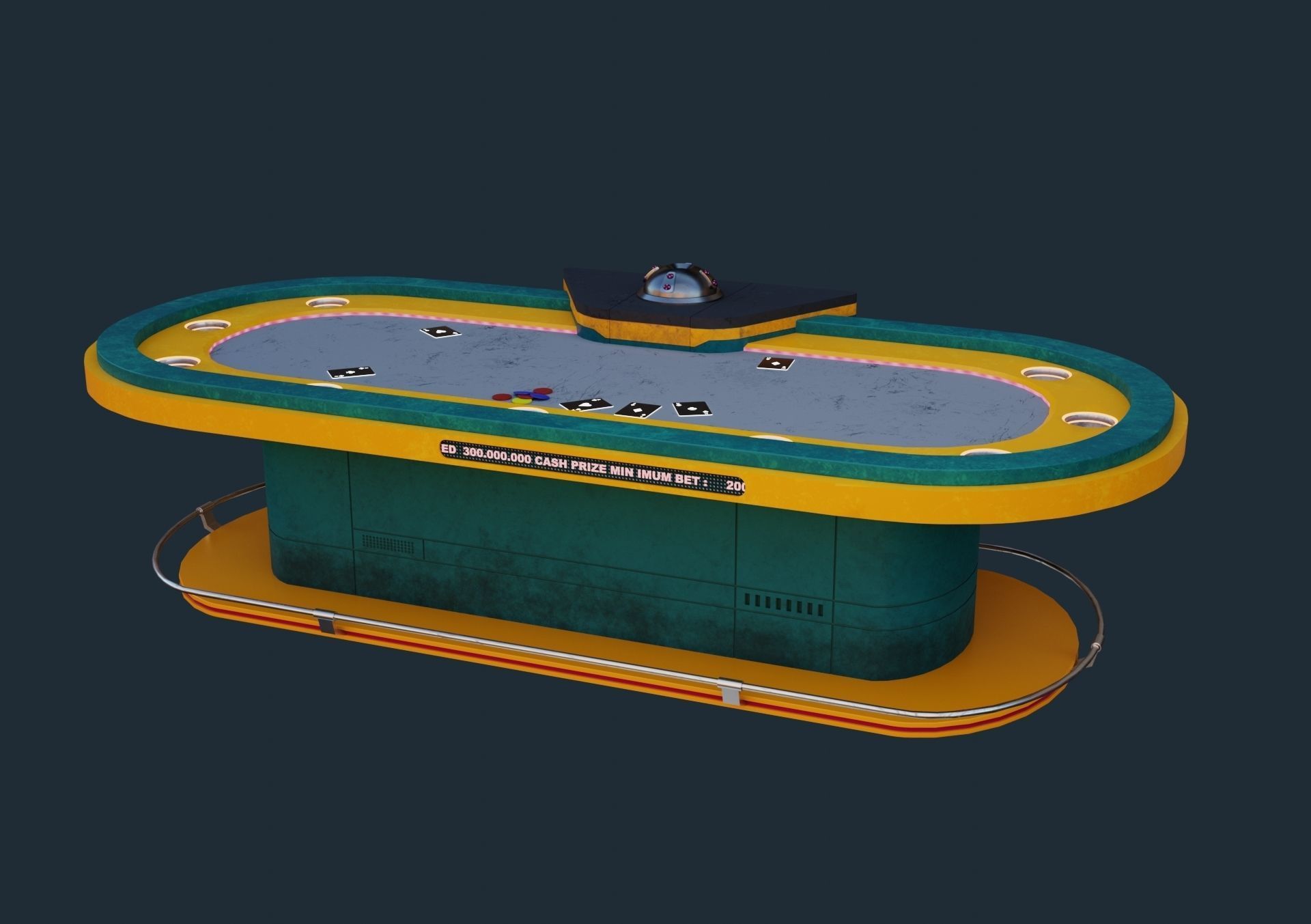 cyberpunk poker table 3D Model  Low-poly 3D model_1