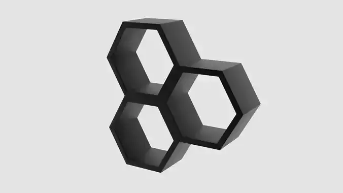 Honeycomb Shelf Free 3D model