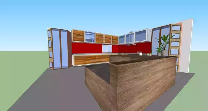 3D KITCHEN DESIGN IN SKETECHUP
