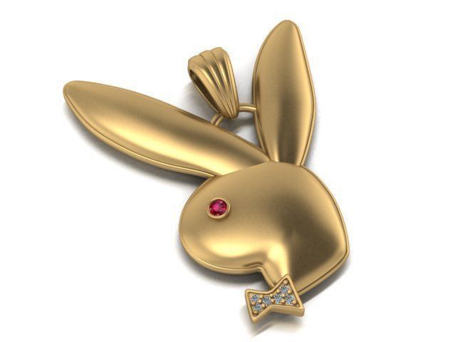 pave pendant and without stones model 3D print model_4