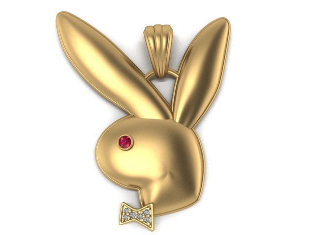 pave pendant and without stones model 3D print model_5