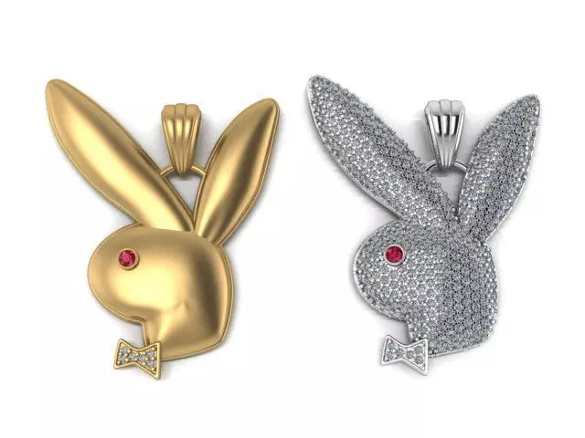 pave pendant and without stones model 3D print model_0