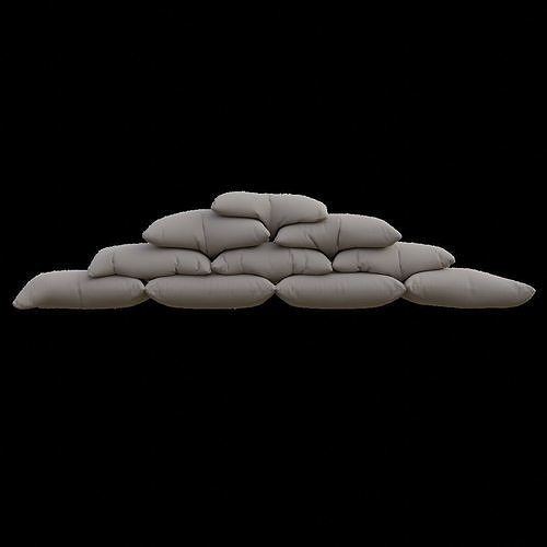 Sandbag shelter for military diorama scale 1 35 3D print model