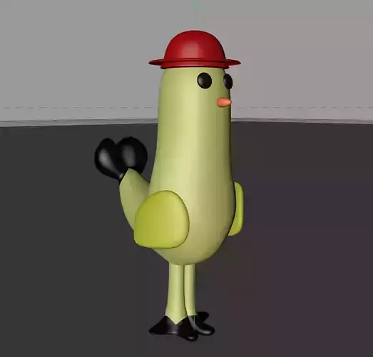 check chicken wearing hat