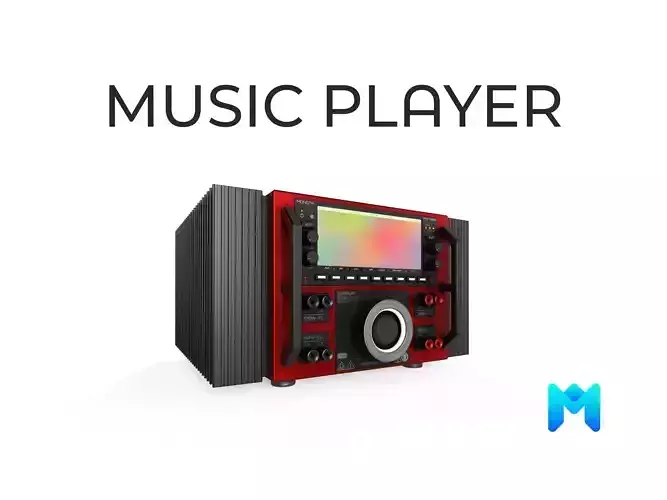 Multi function DAC AMP and Music player Low-poly 3D model