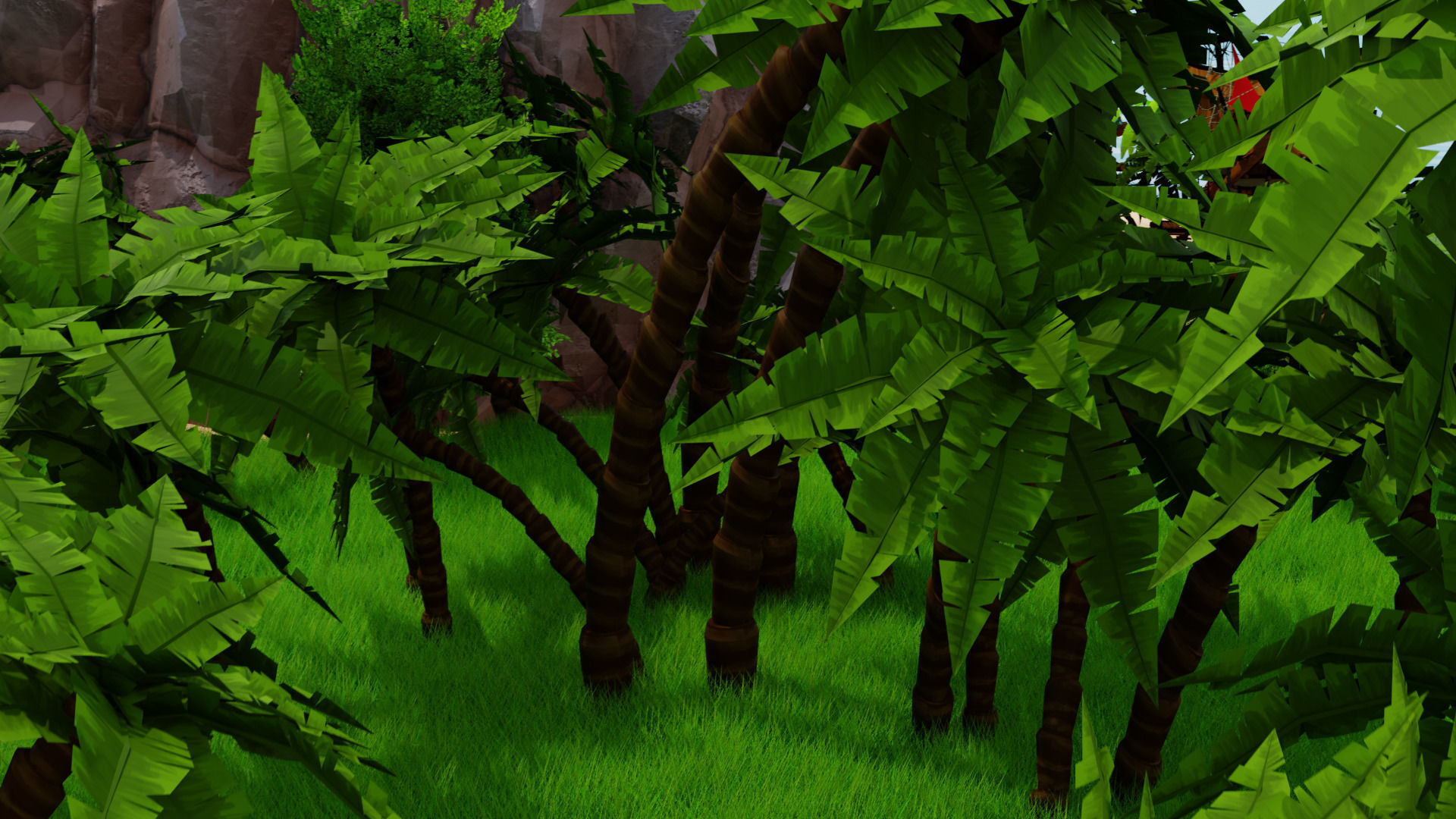 GameReady Island Scene Animated Characters Camera Lighting Setup Low-poly 3D model_5