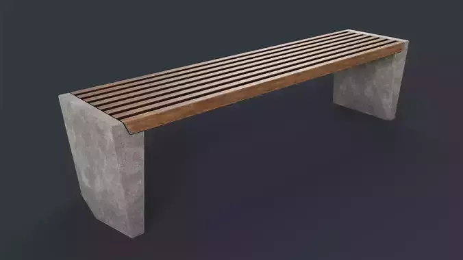 Modern Outdoor Bench 27 PBR Game Ready
