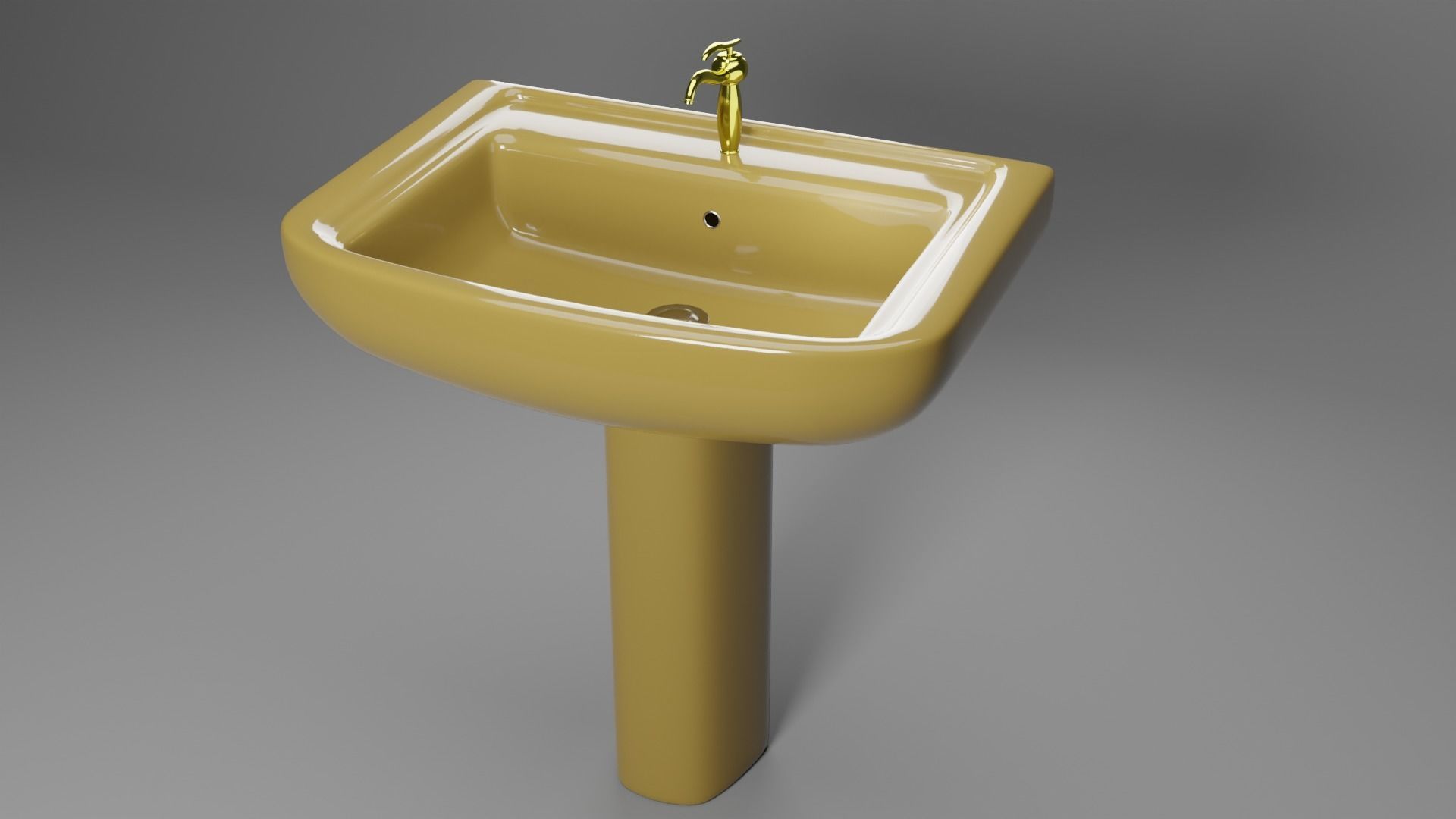 Lavabo pedestal sink Free 3D model_1