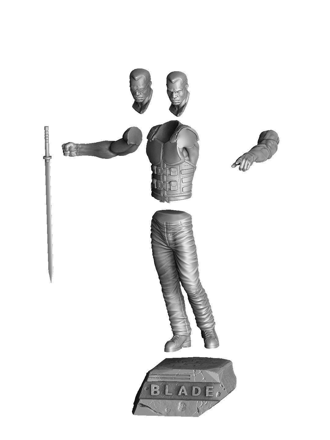 BLADE marvel STL FOR 3D PRINT 3D print model_10