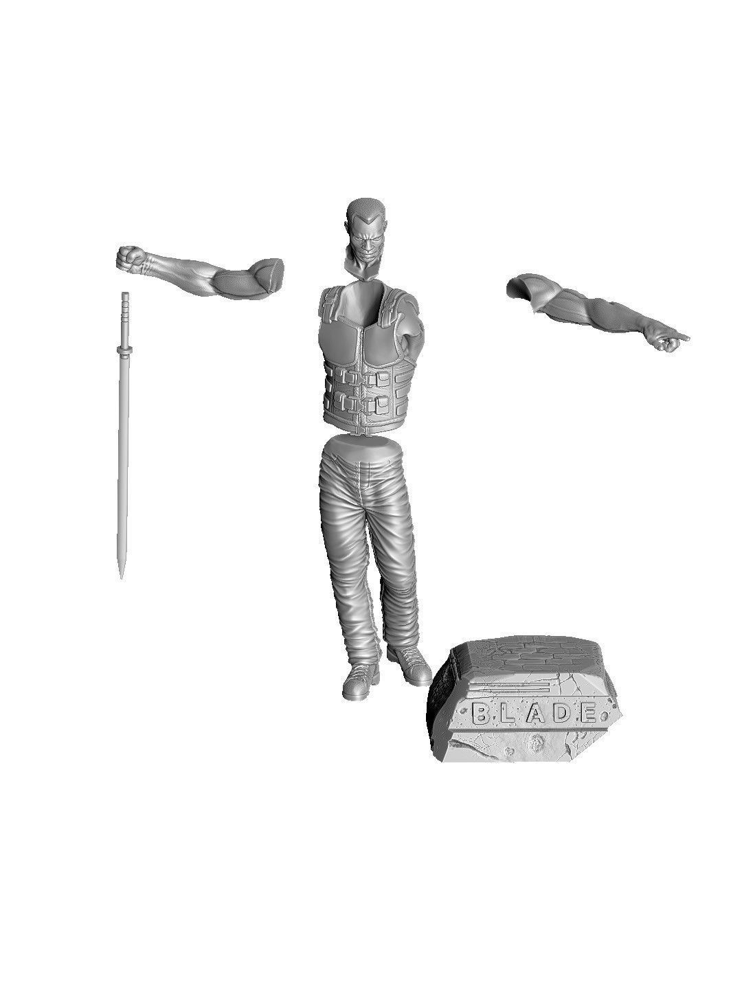 BLADE marvel STL FOR 3D PRINT 3D print model_12