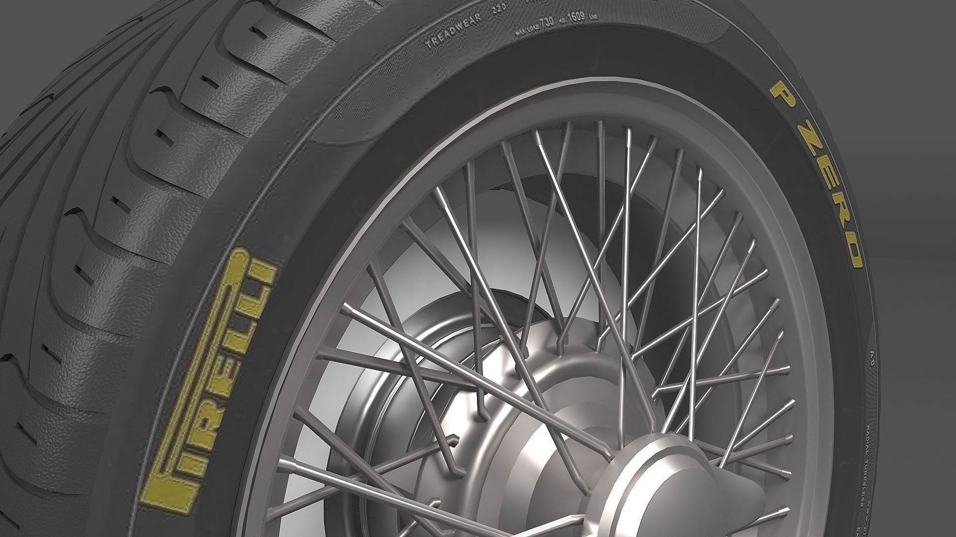 Realistic Wheel Tire 8 3D model_4