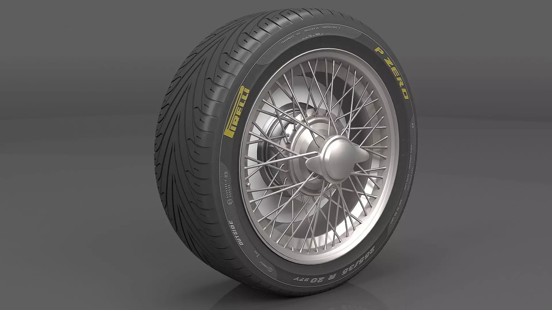 Realistic Wheel Tire 8 3D model_0