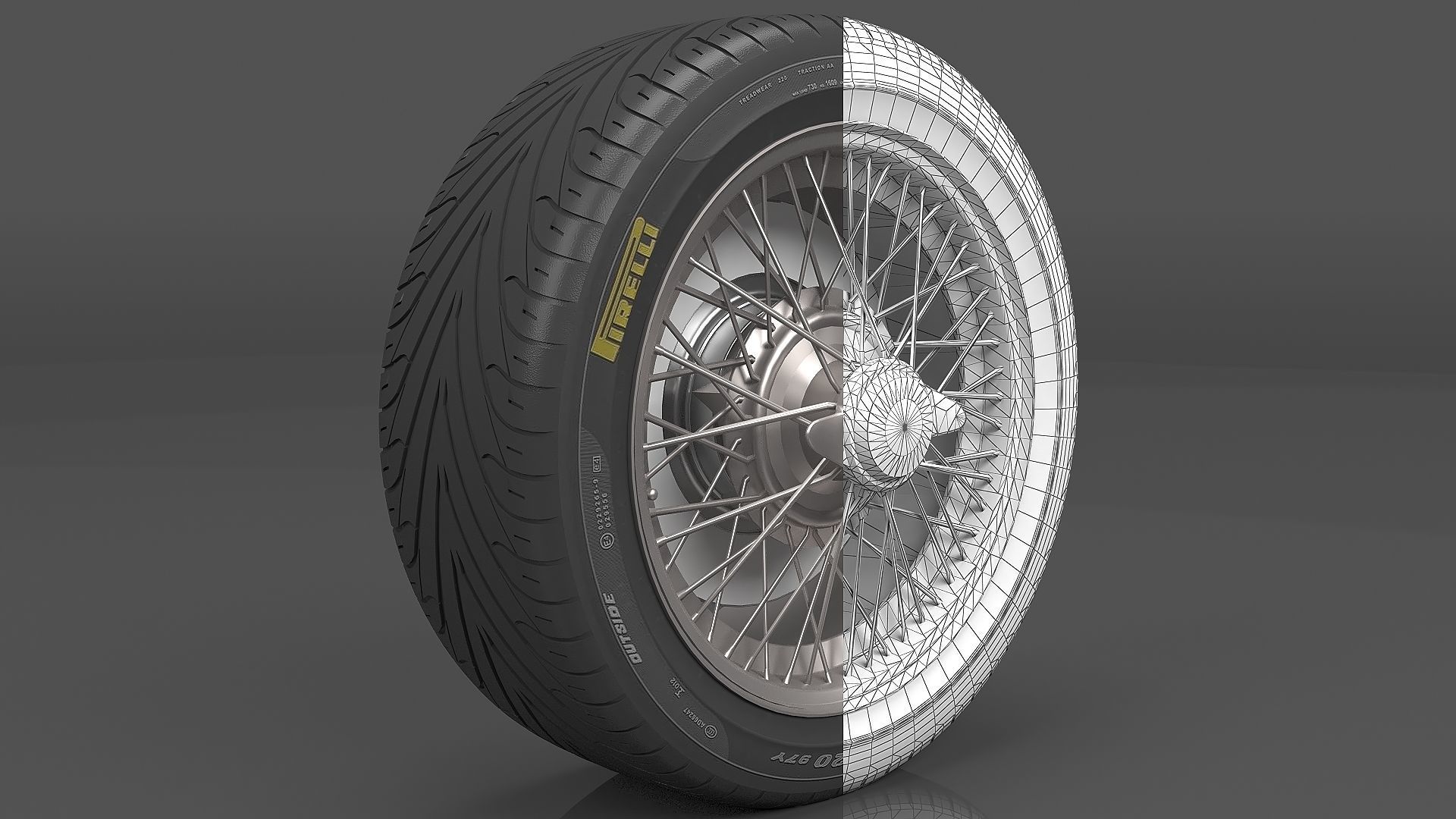 Realistic Wheel Tire 8 3D model_5