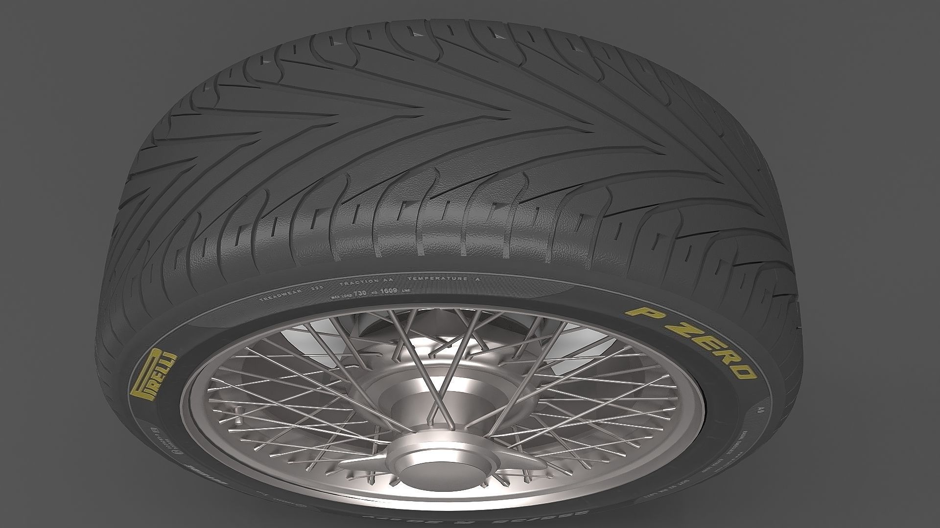 Realistic Wheel Tire 8 3D model_3