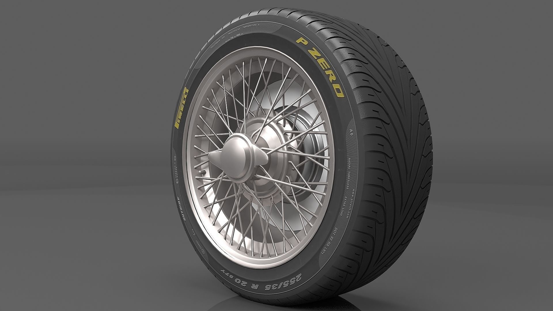 Realistic Wheel Tire 8 3D model_2