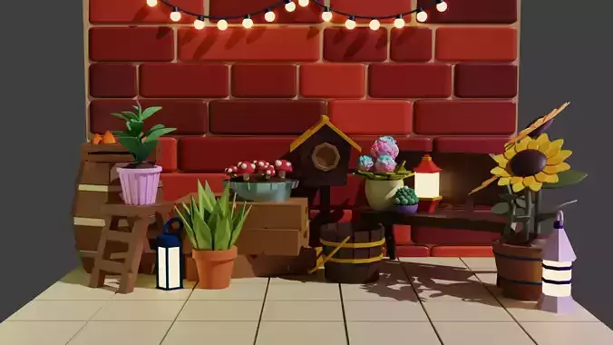 A set of props for the garden