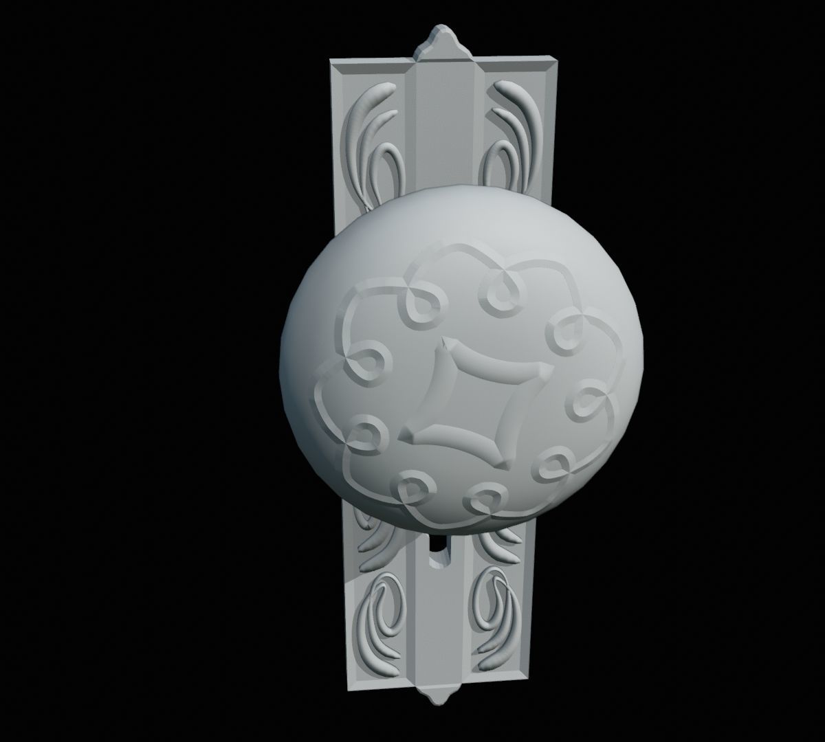 Door knob Low-poly 3D model_11