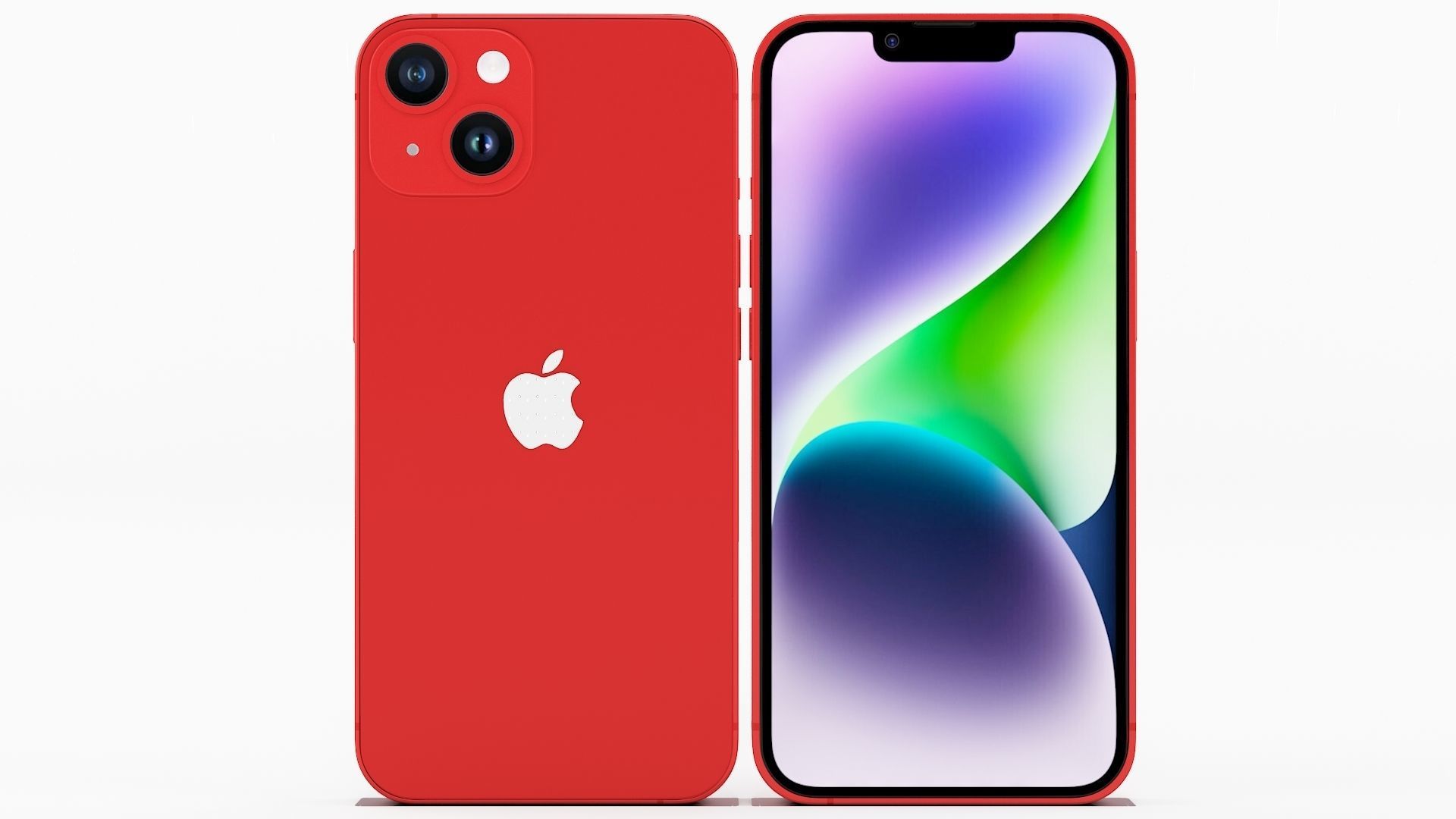 iPhone 14 RED 3D model_1
