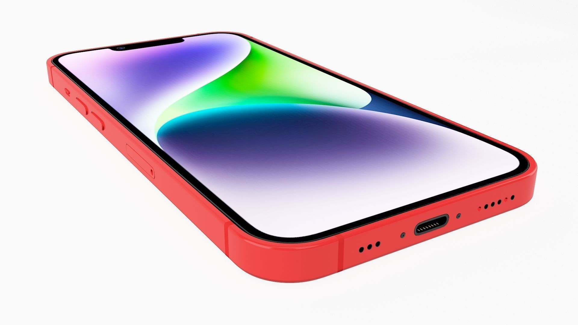 iPhone 14 RED 3D model_8