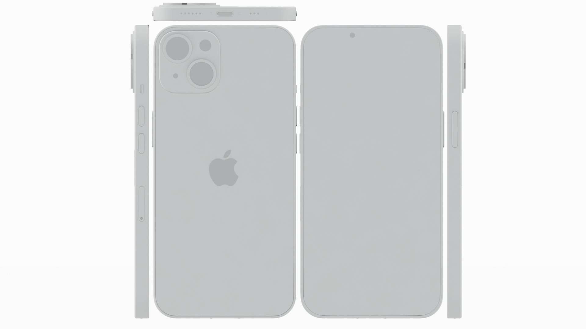iPhone 14 RED 3D model_18