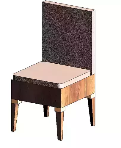 Chair with wooden seat and back