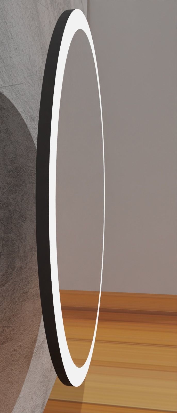 Rounded T Mirror LED Free 3D model_9