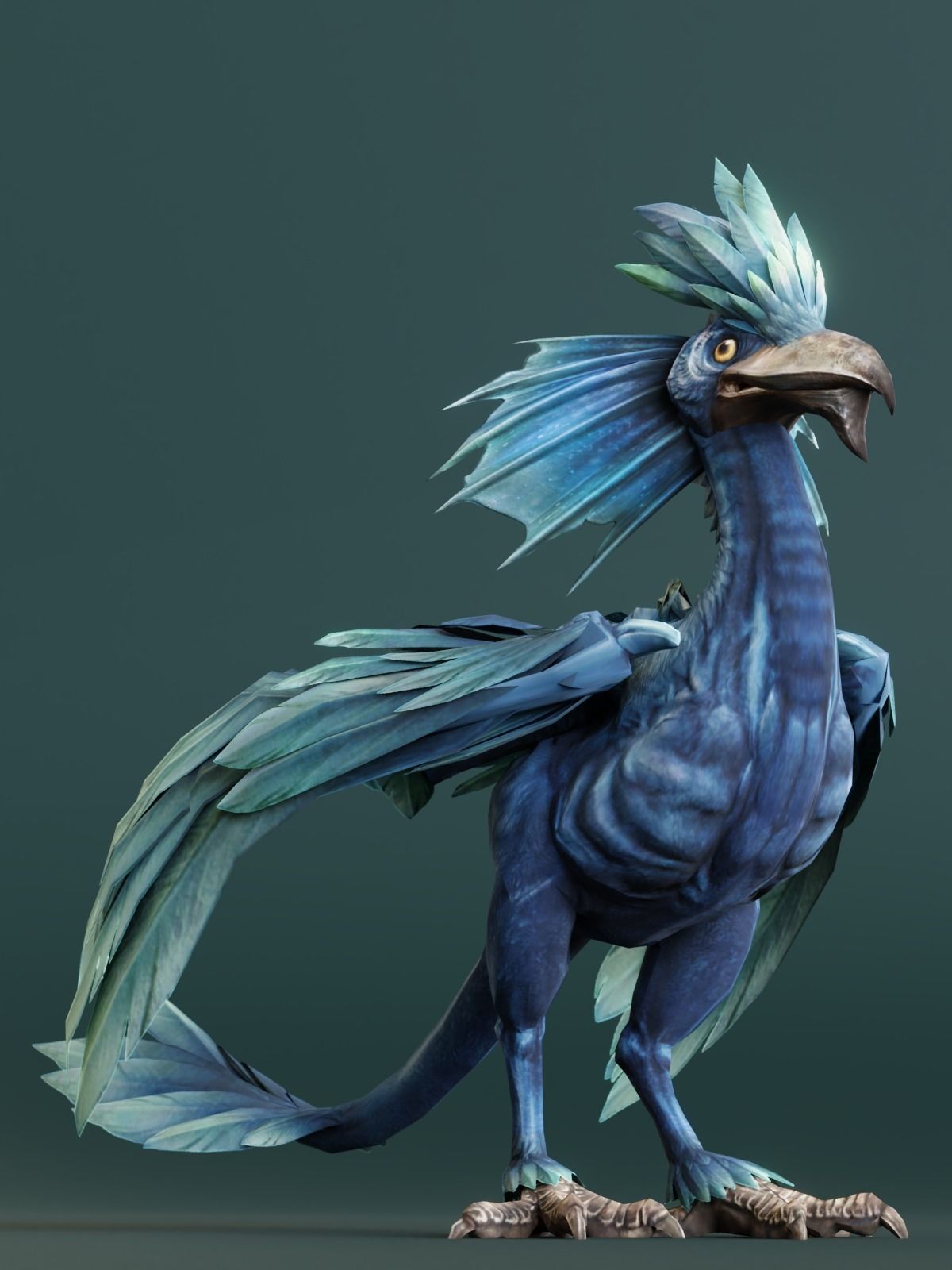 Archaeoptery Dragon Low-poly 3D model_5