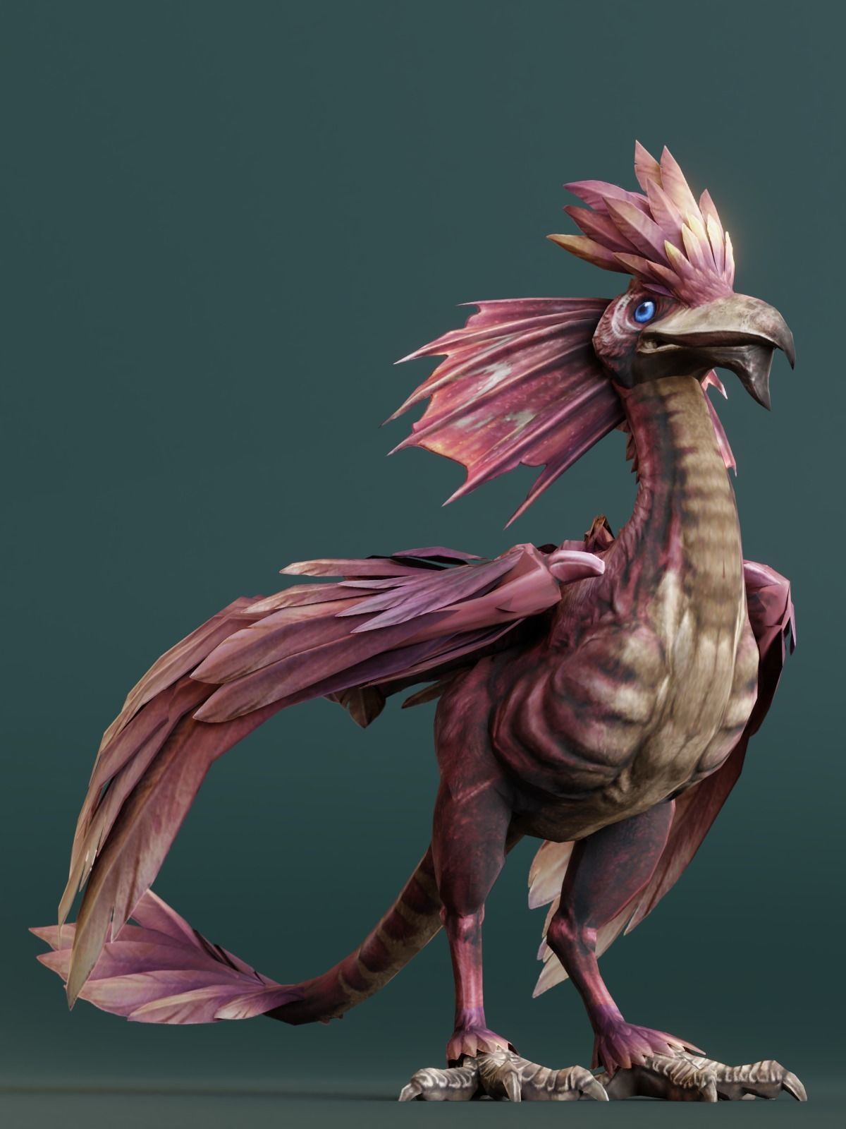 Archaeoptery Dragon Low-poly 3D model_4