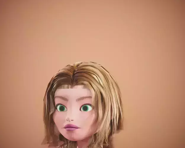 cartoon rigged  girl