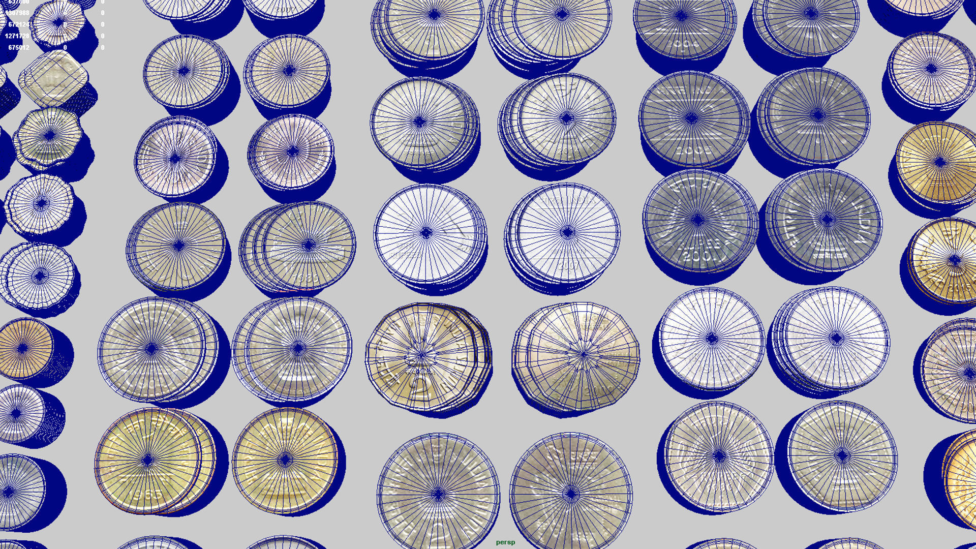 india currency coins 3D model_9