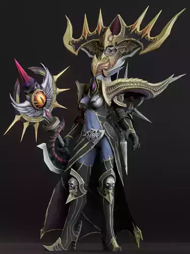 Argonite Deva Summoner Low-poly 3D model