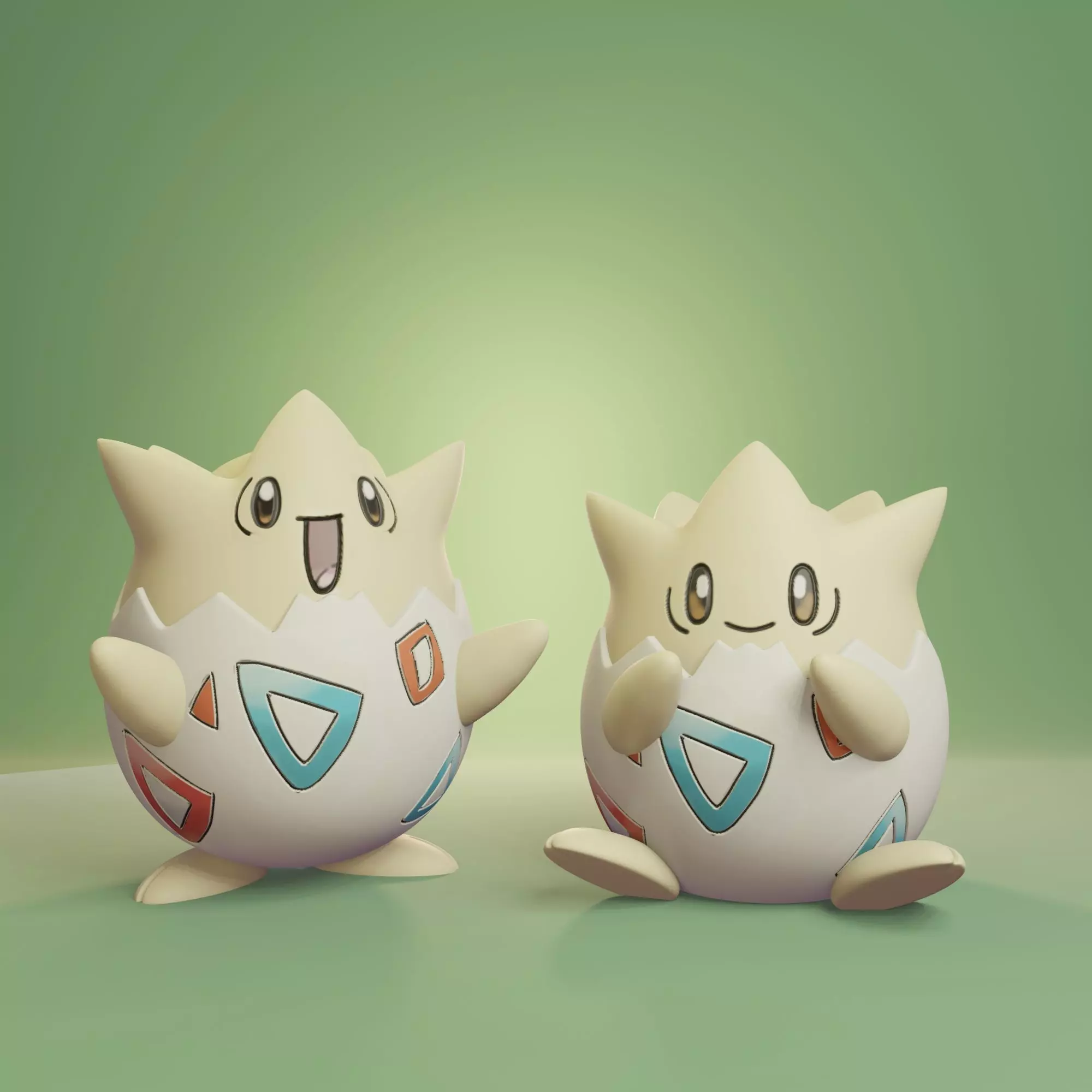 Pokemon - Togepi with 2 poses 3D print model