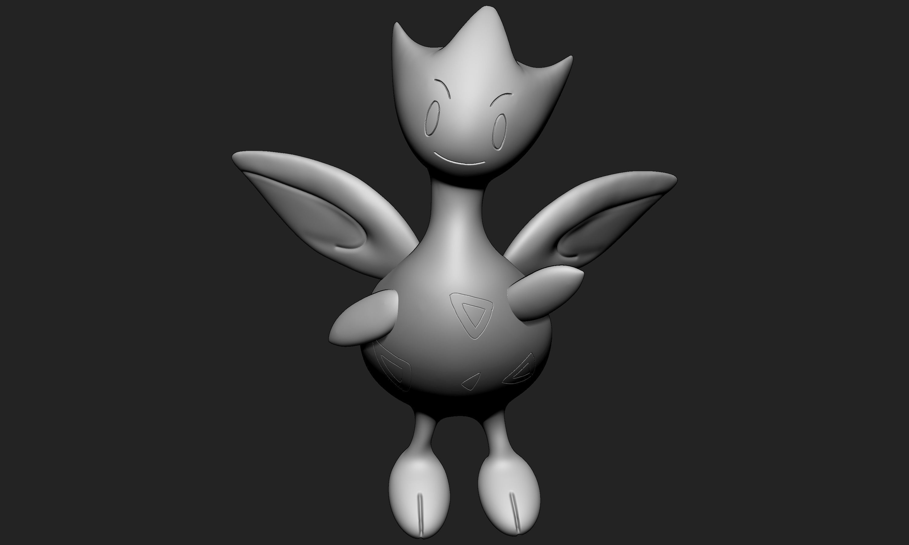 Pokemon - Togepi Togetic and Togekiss with 2 poses 3D print model_17