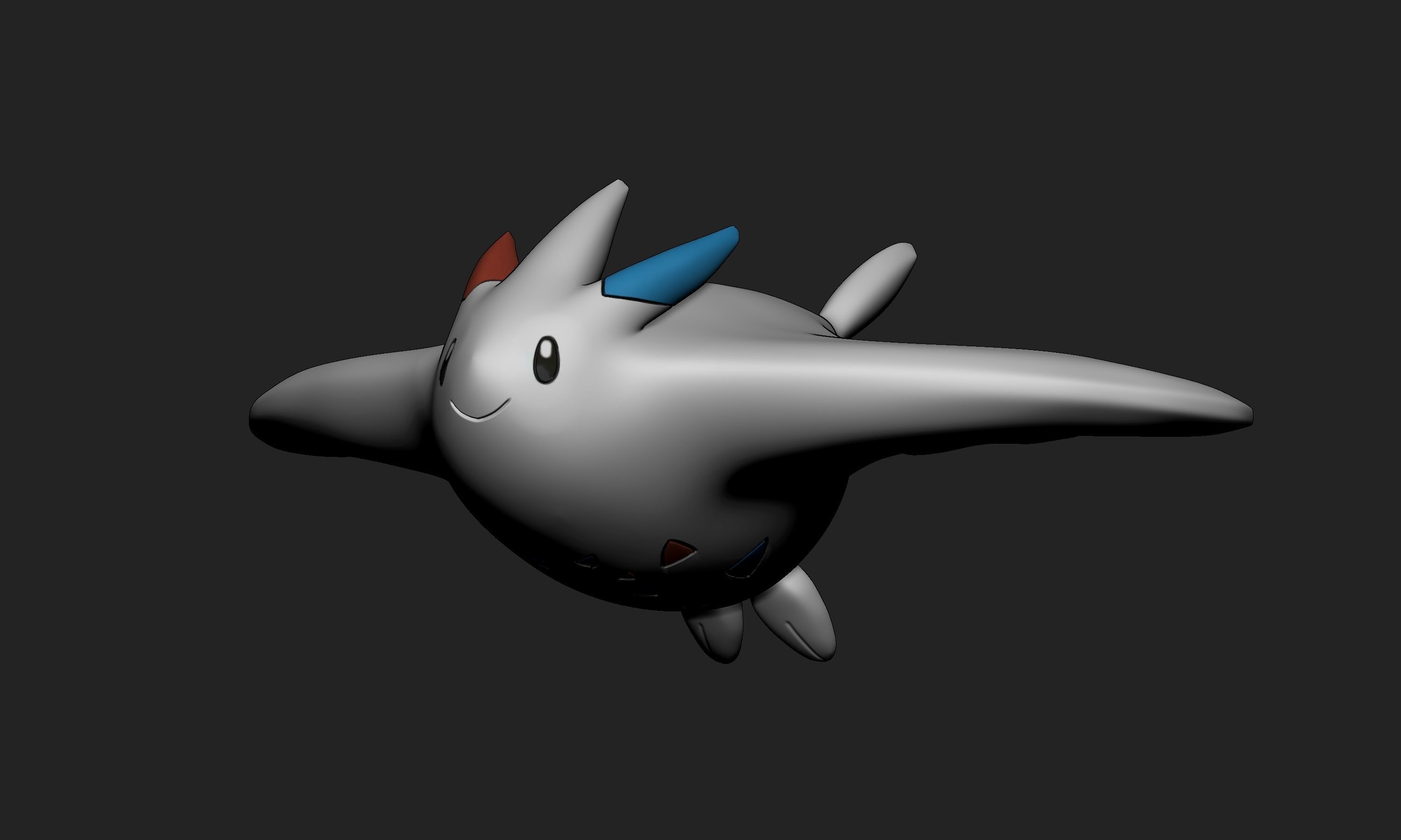 Pokemon - Togepi Togetic and Togekiss with 2 poses 3D print model_21