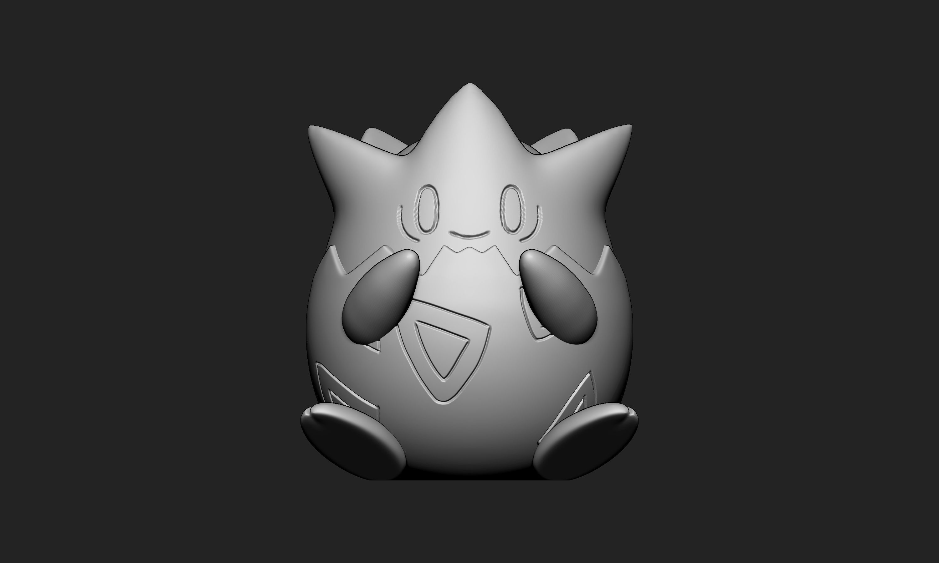 Pokemon - Togepi Togetic and Togekiss with 2 poses 3D print model_8