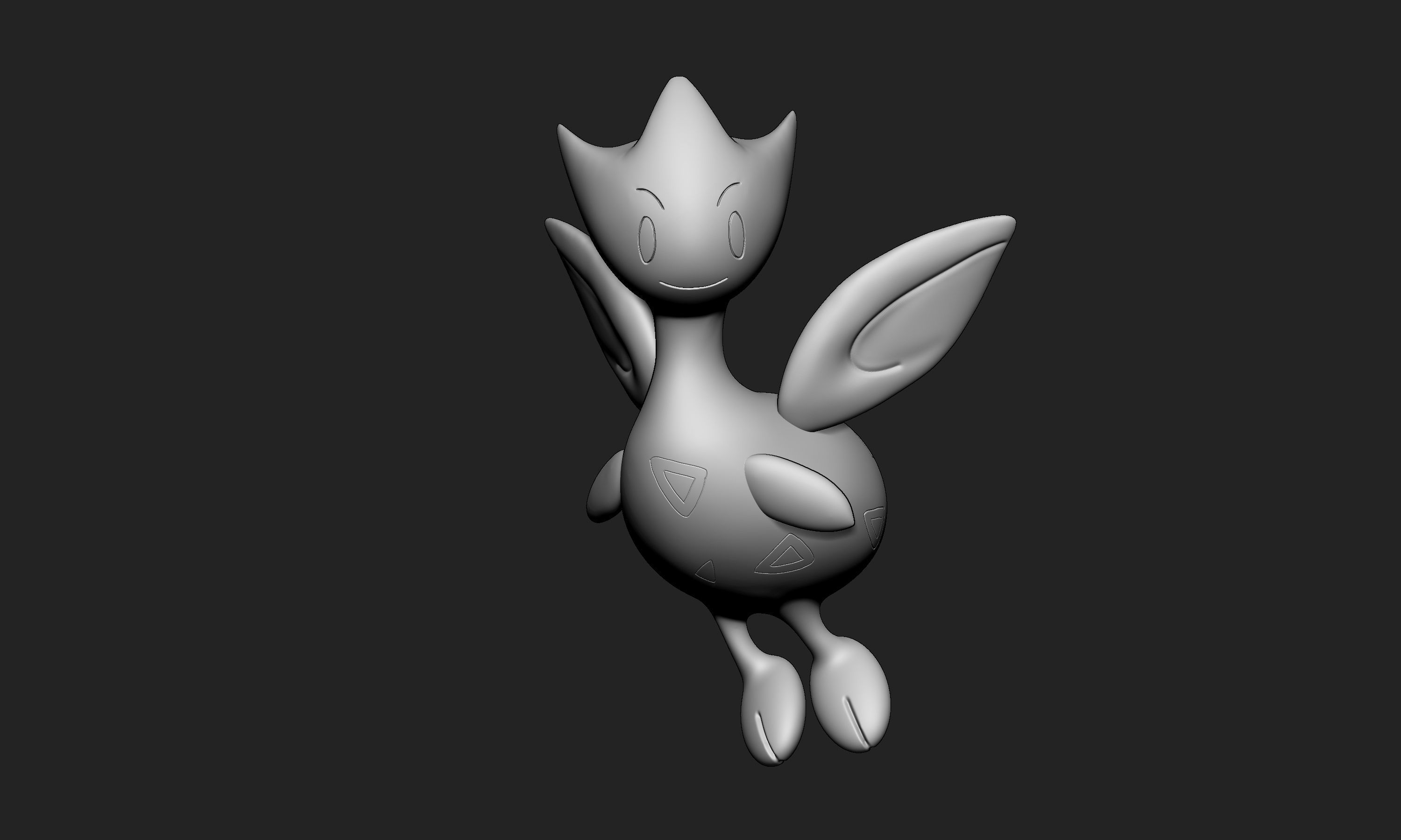 Pokemon - Togepi Togetic and Togekiss with 2 poses 3D print model_12