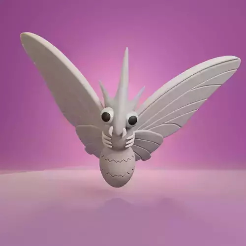 Pokemon - Venomoth with base 3D print model