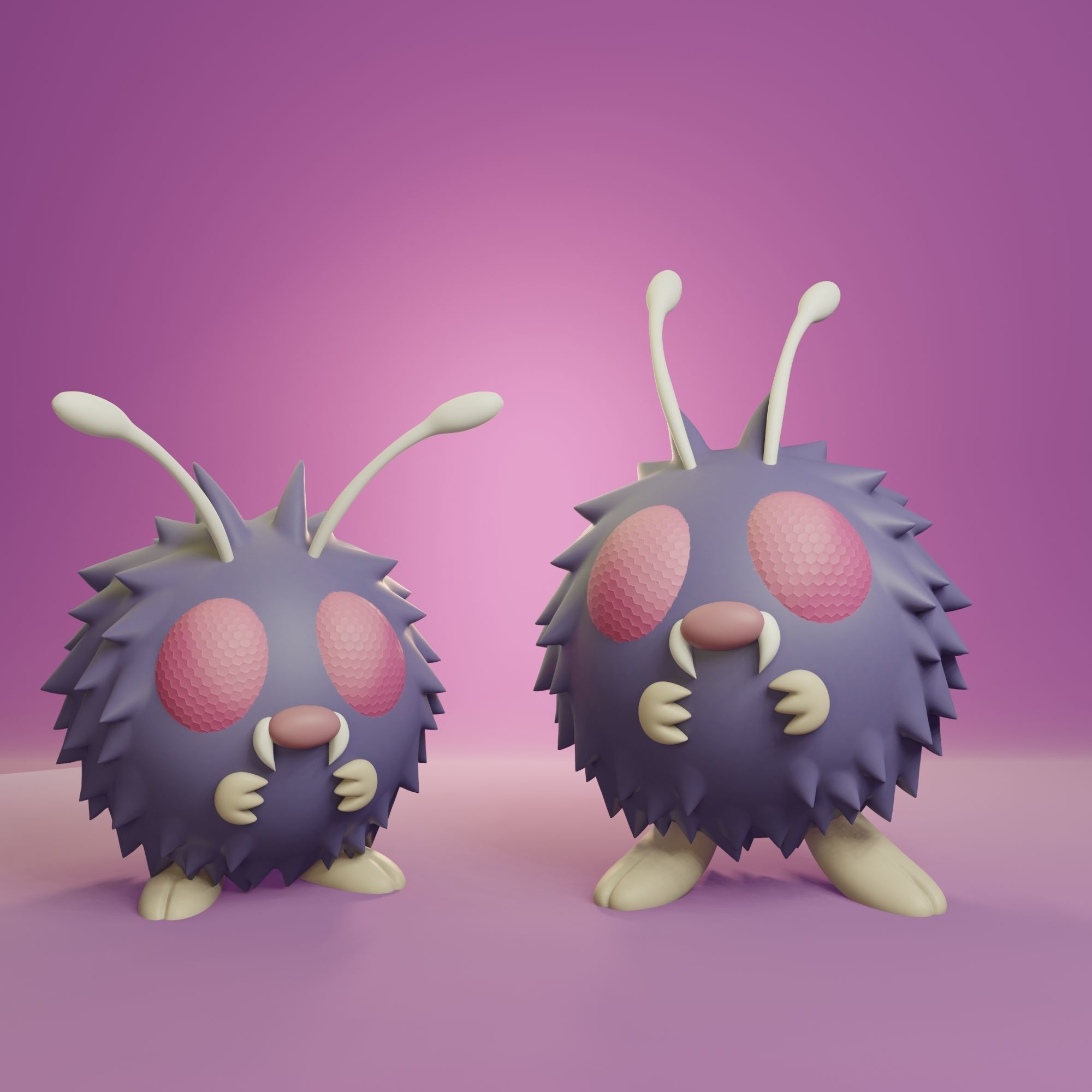 Pokemon - Venonat and Venomoth 3D print model_1