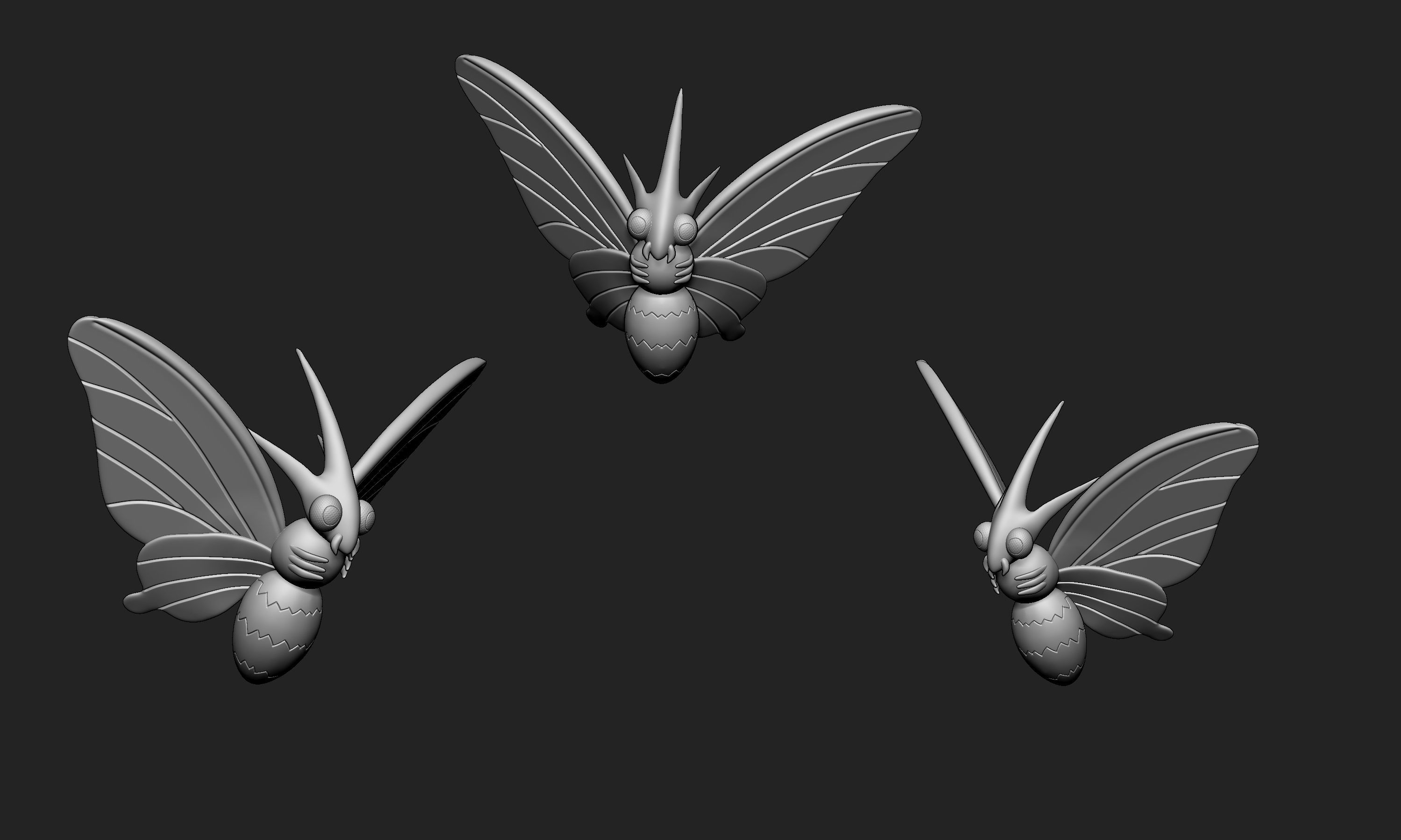 Pokemon - Venonat and Venomoth 3D print model_17
