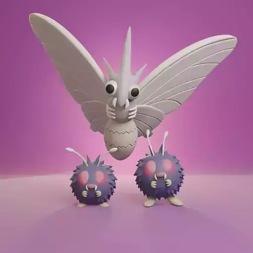 Pokemon - Venonat and Venomoth