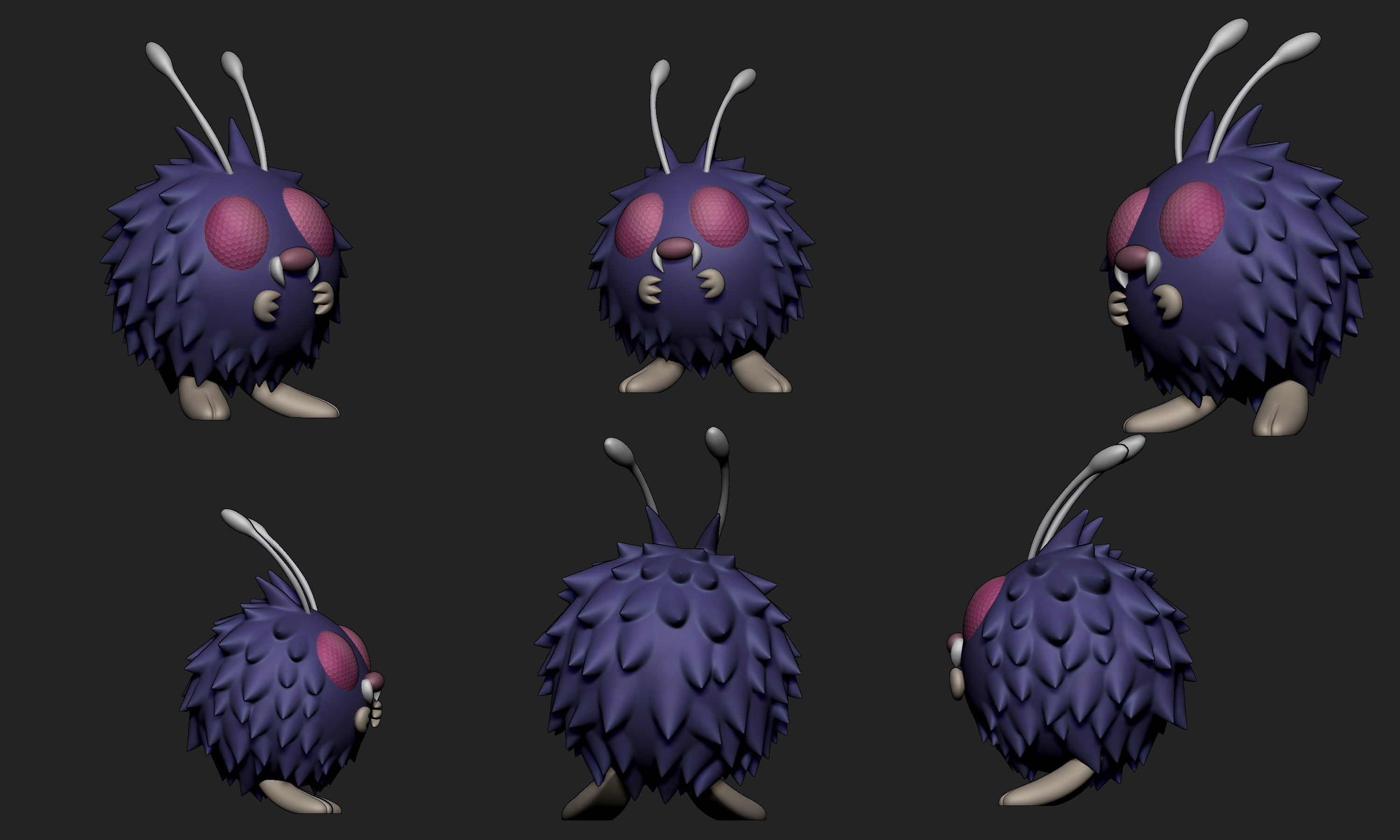 Pokemon - Venonat and Venomoth 3D print model_7