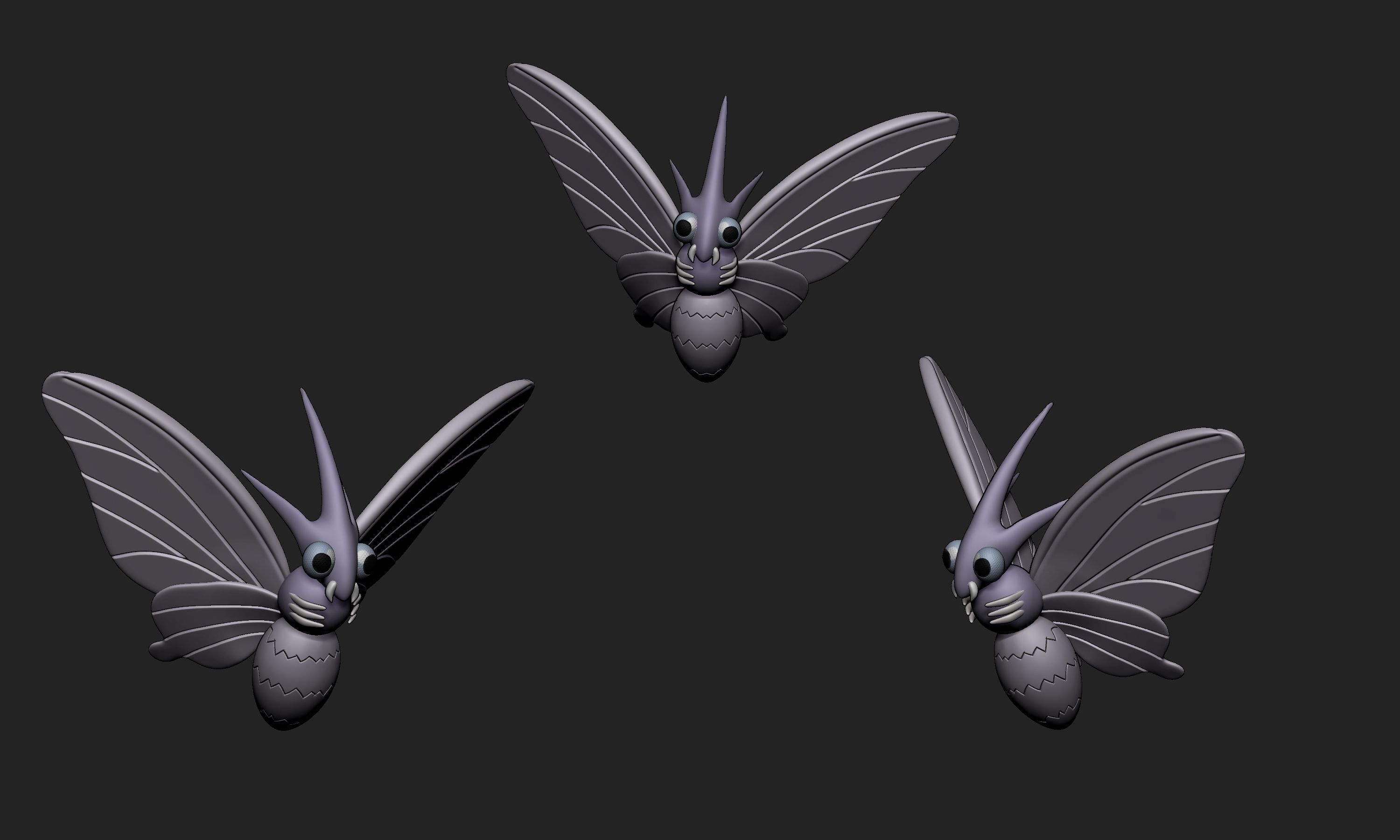 Pokemon - Venonat and Venomoth 3D print model_14