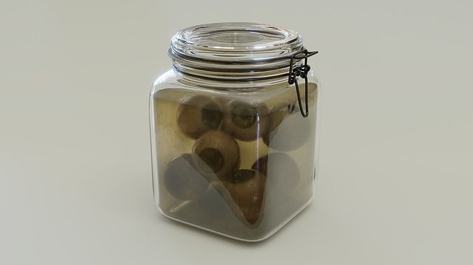 Eyeball Jar Low-poly 3D model