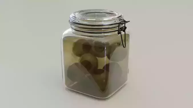 Eyeball Jar Low-poly 3D model