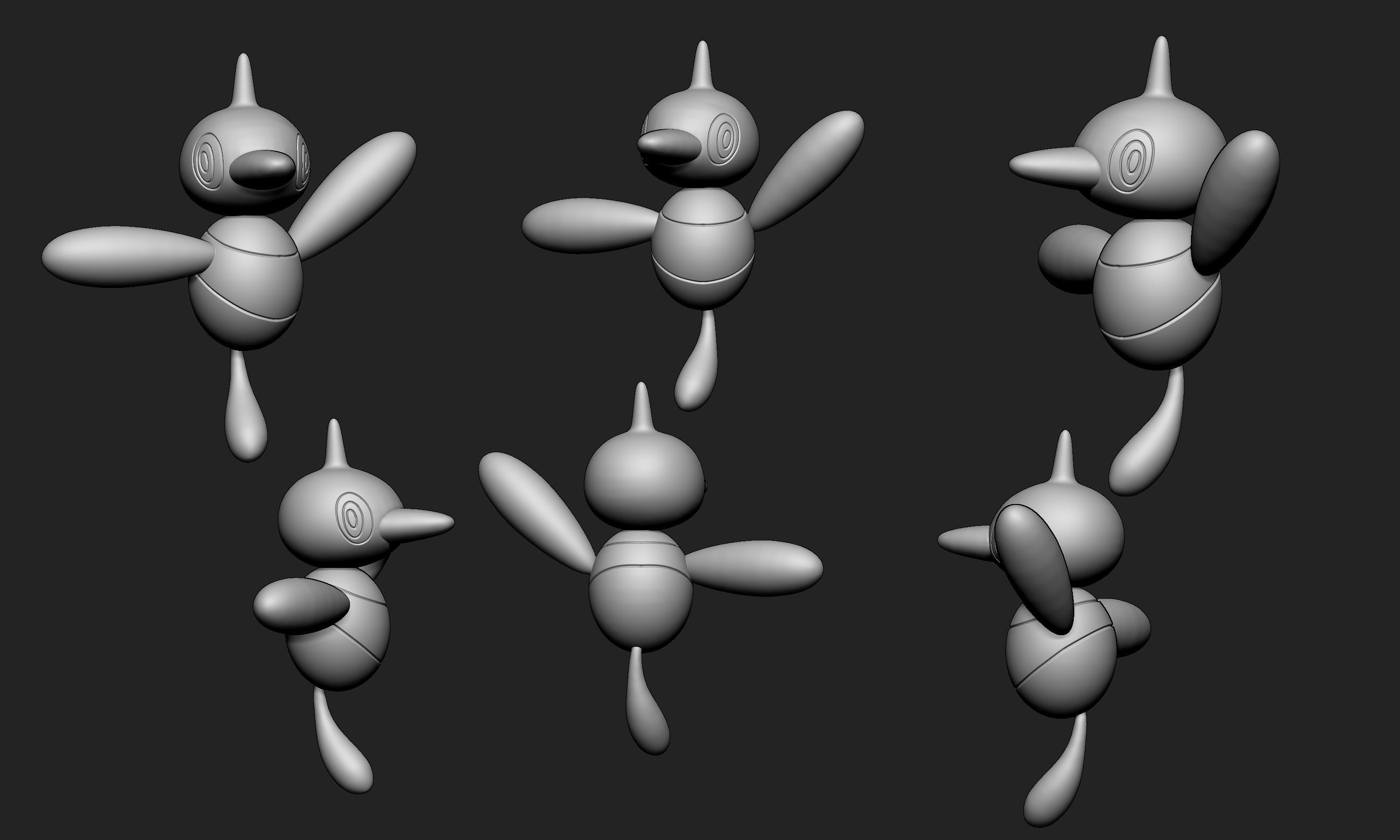 Pokemon - Porygon Z with 2 poses 3D print model_8