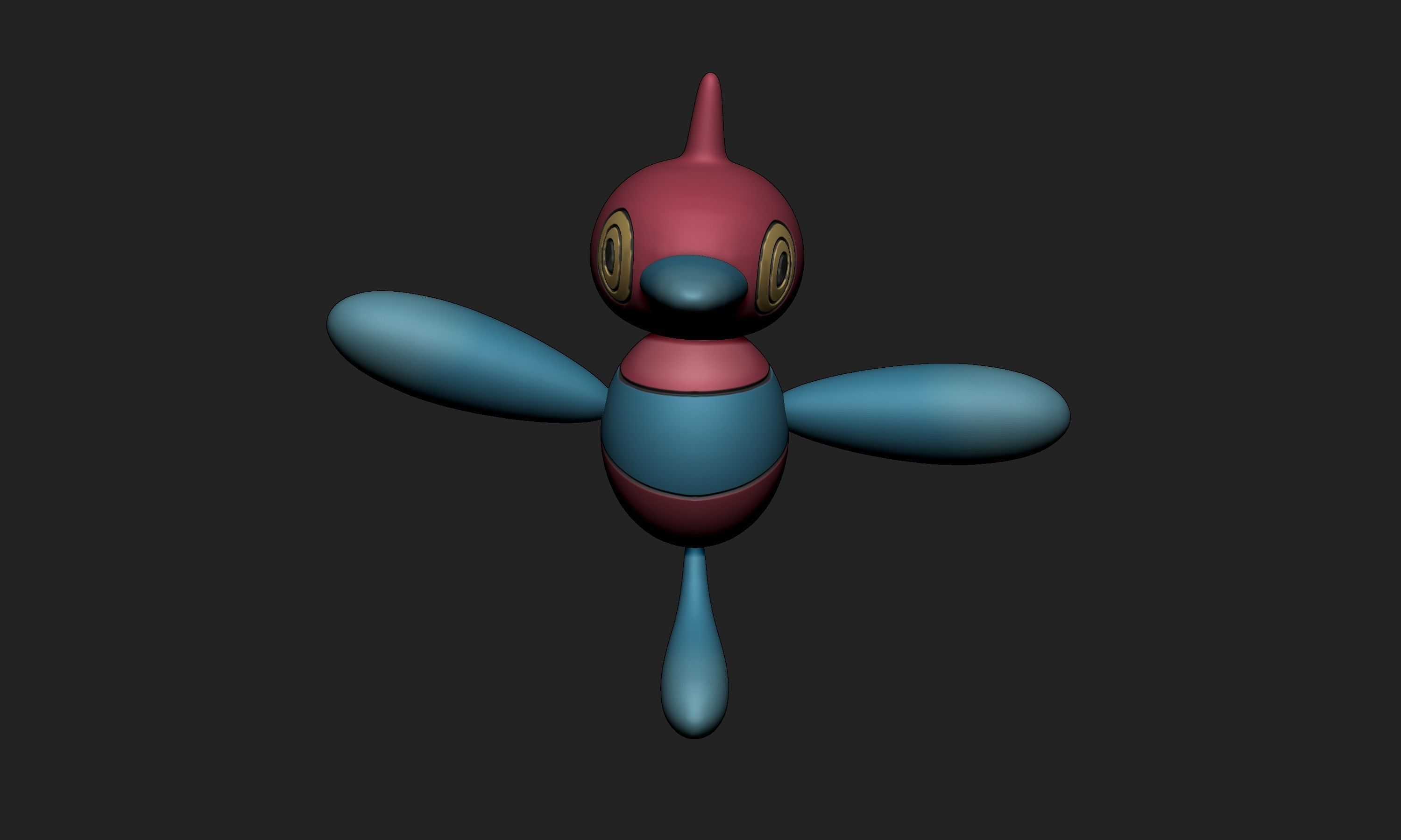 Pokemon - Porygon Z with 2 poses 3D print model_1