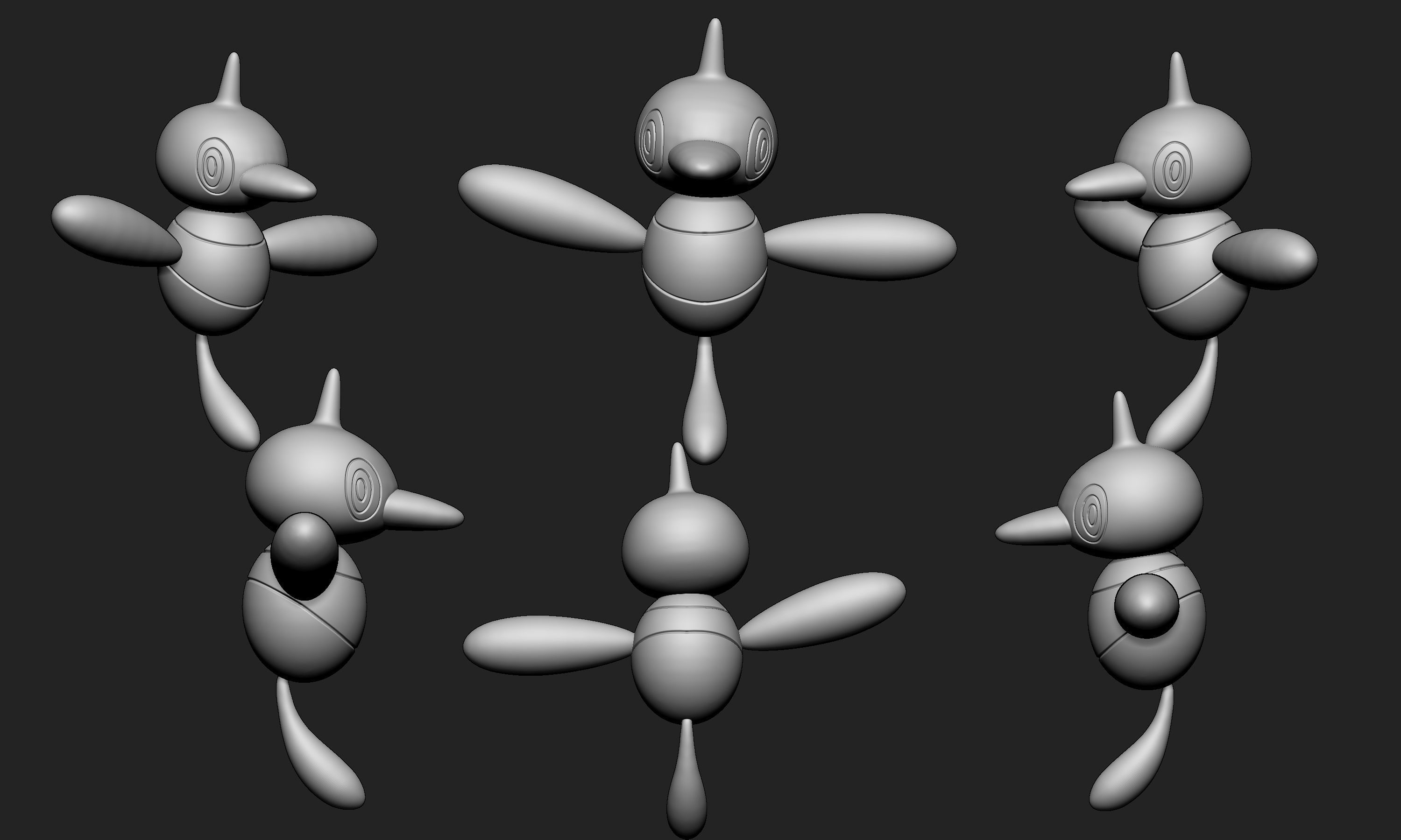 Pokemon - Porygon Z with 2 poses 3D print model_4