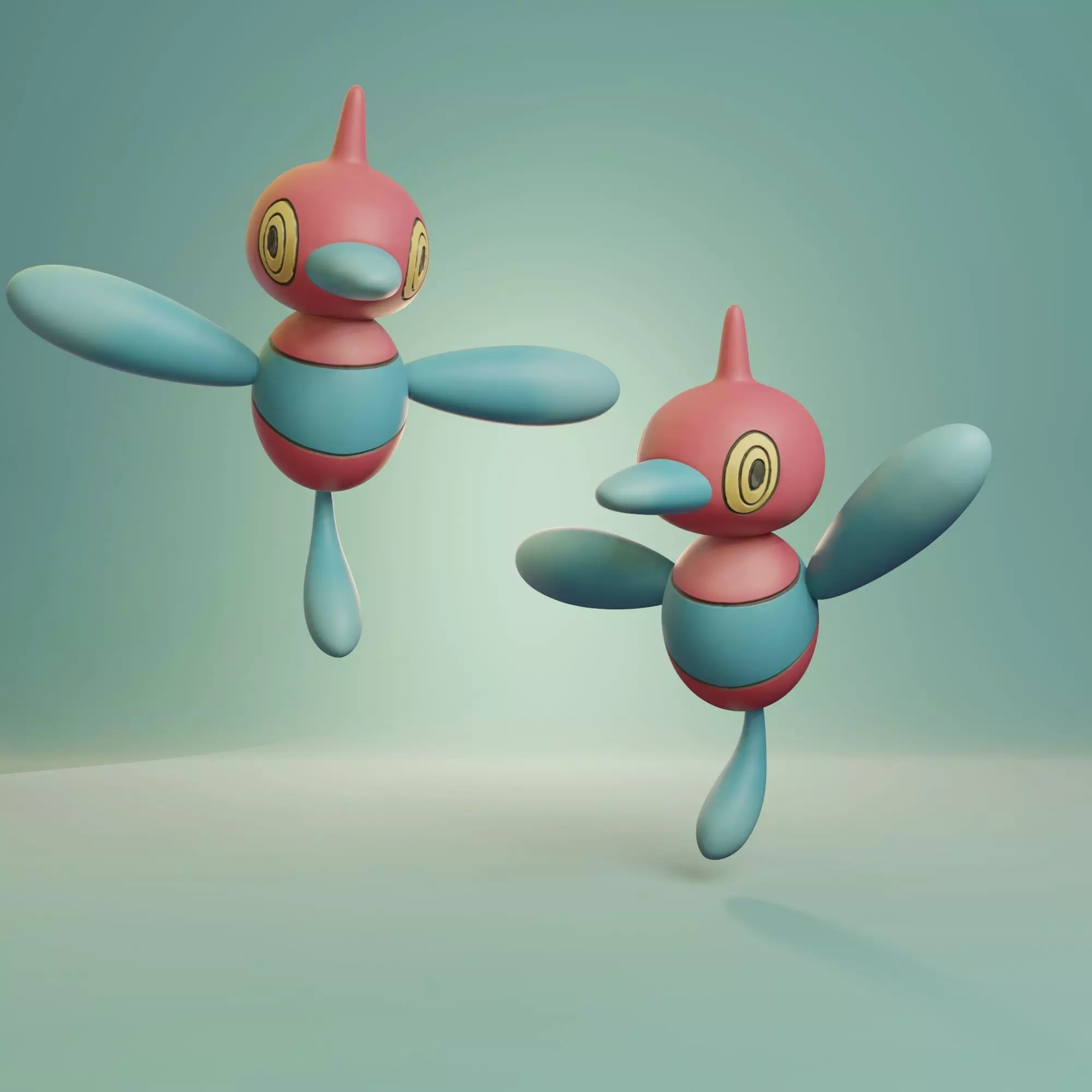 Pokemon - Porygon Z with 2 poses 3D print model_0