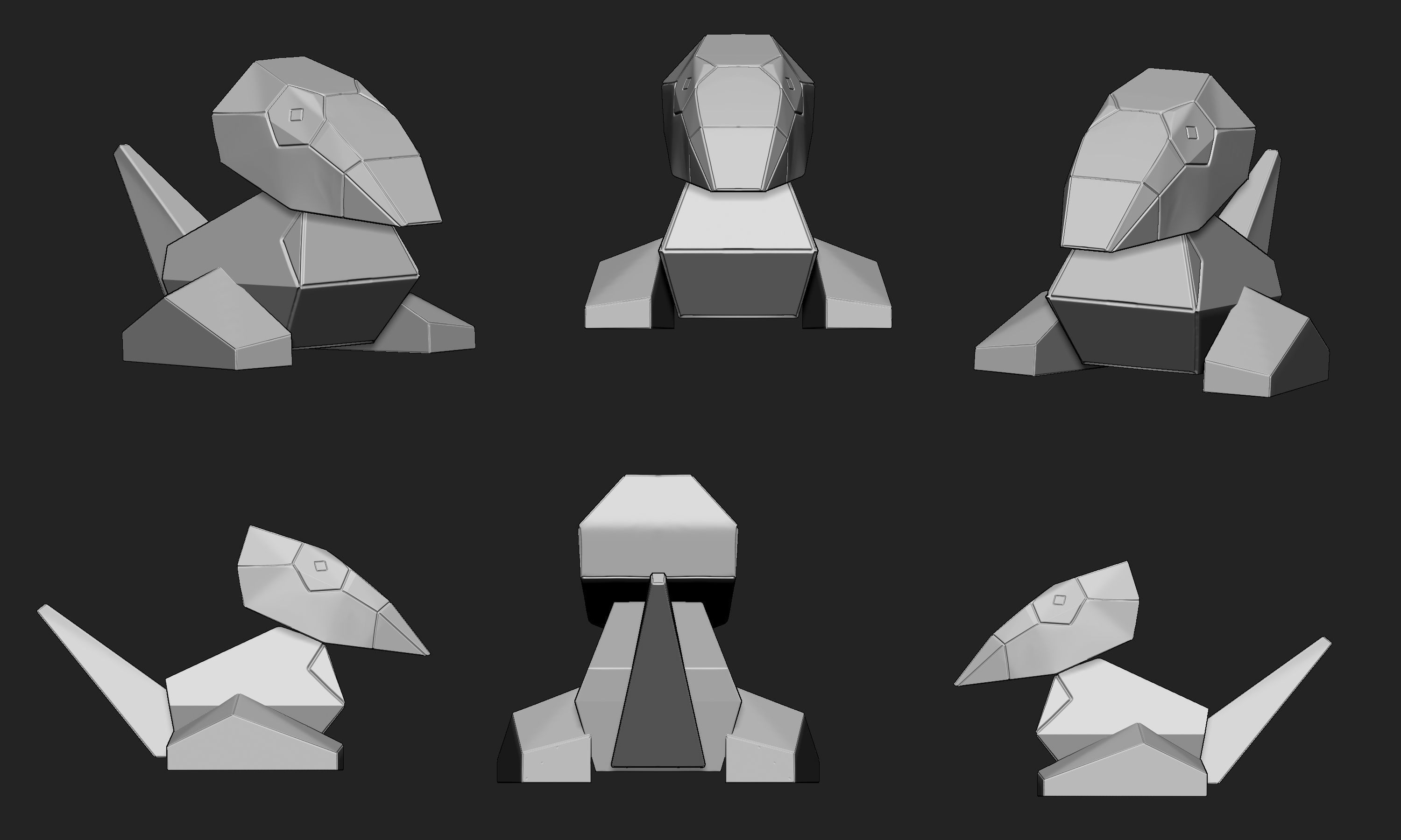 Pokemon - Porygon Porygon 2 and Porygon Z 3D print model_4